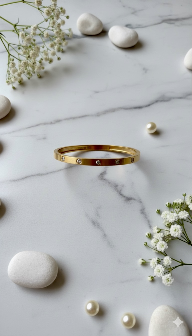 cartier gold bangle with crystal accents – minimal elegance cartier gold bangle with crystal accents – minimal elegance