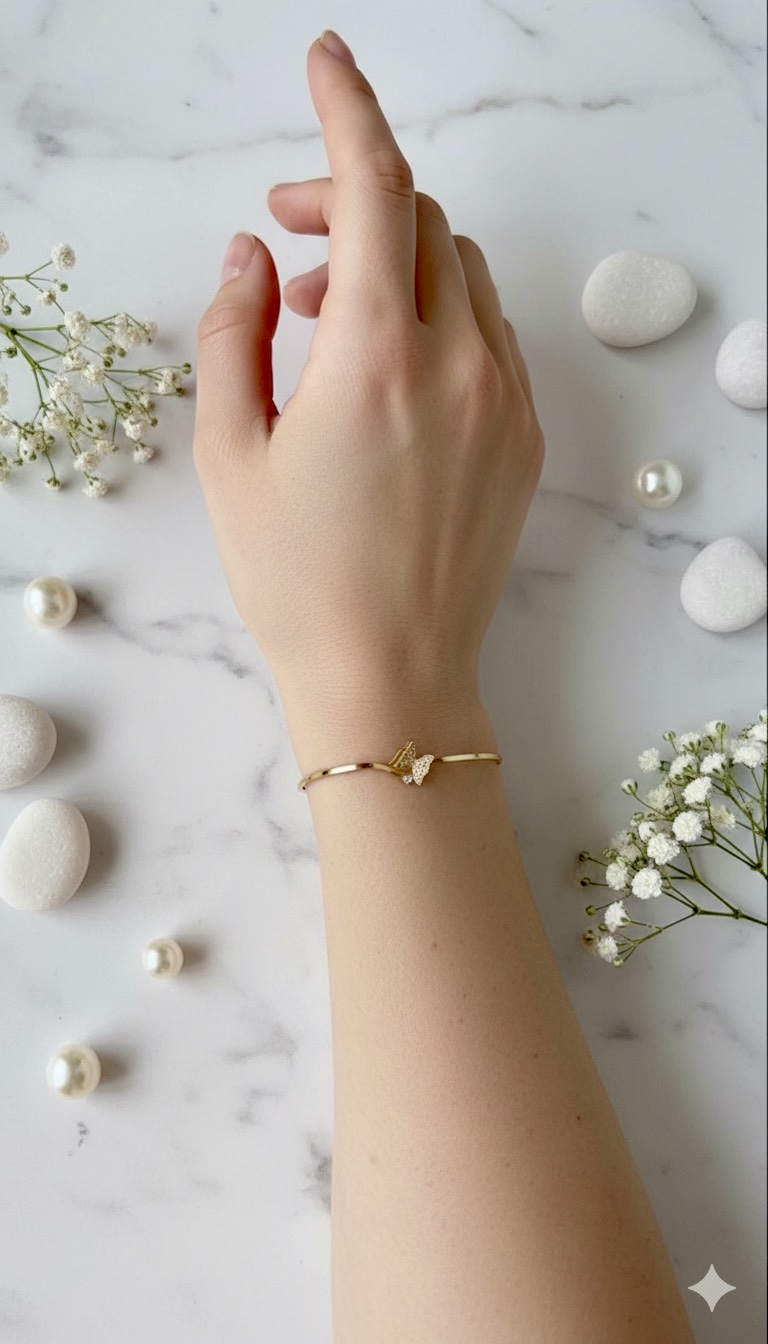 delicate butterfly charm gold bracelet – elegant minimal design delicate butterfly charm gold bracelet – elegant minimal design