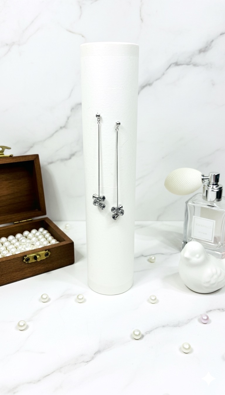 silver linear bow drop earrings silver linear bow drop earrings