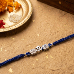 royal om blue rakhi