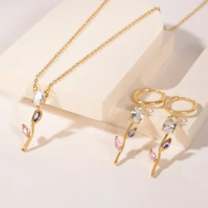 velisse drop earrings necklace set multicolor salty 225651992