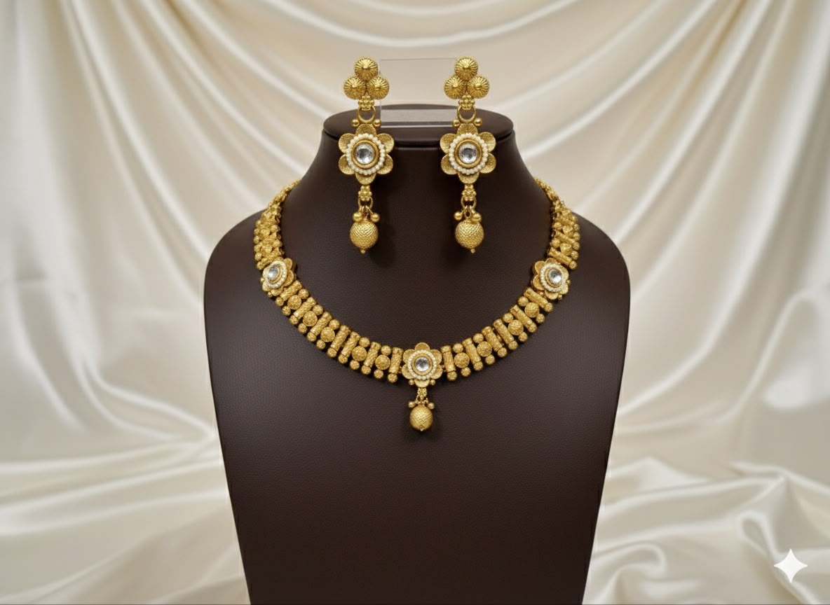royal elephant pendant necklace set – gold toned necklace with jhumka pendant & stud earrings royal elephant pendant necklace set – gold toned necklace with jhumka pendant & stud earrings