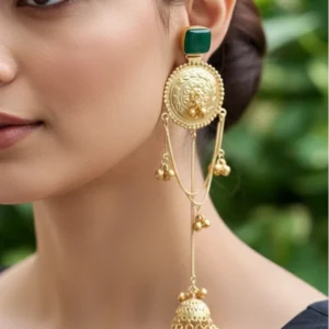 emerald arzzo kashmiri earrings